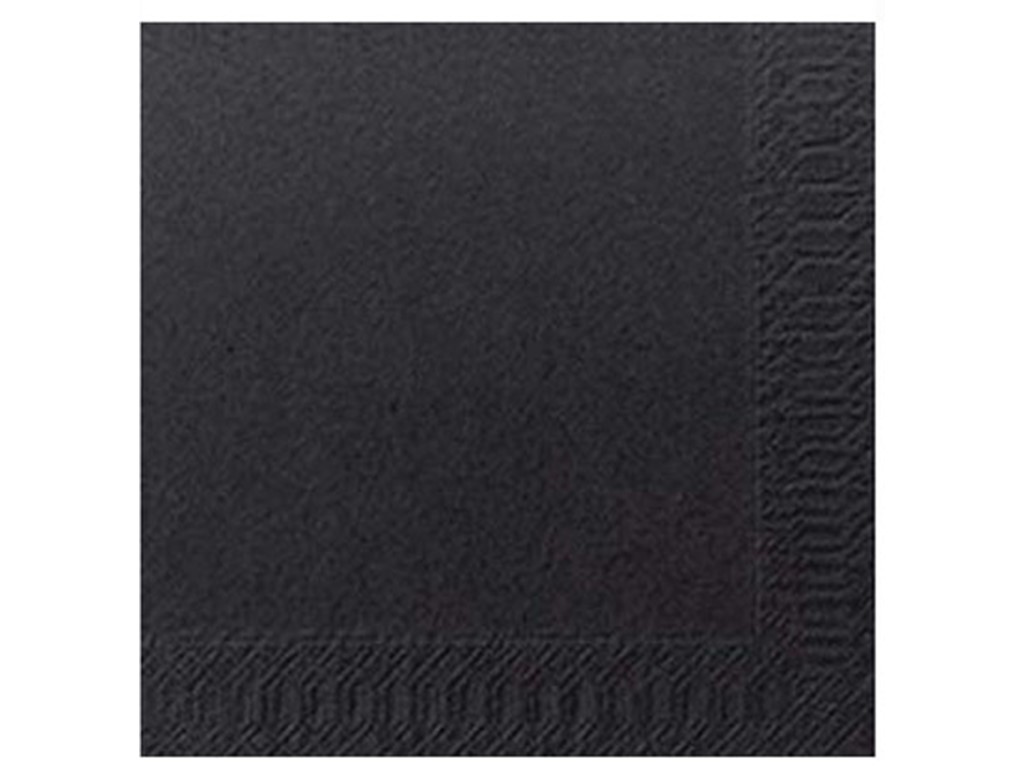 Koktejlové ubrousky, dvouvrstvé, černé, 250 ks