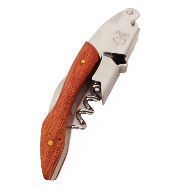 Číšnický otvírák s dřevěnou rukojetí - Obrázek 2