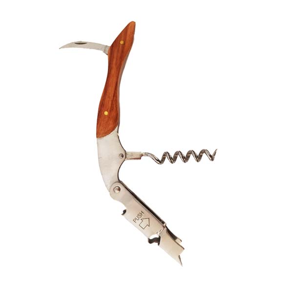 Číšnický otvírák s dřevěnou rukojetí - Obrázek 3