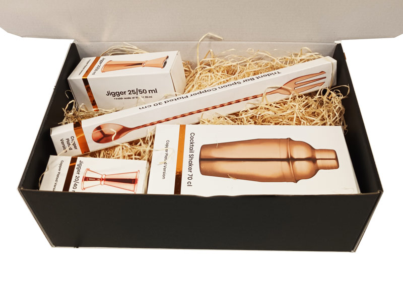 Barmanská sada: Třídílný shaker (4dílný měděný set) - Obrázek 2