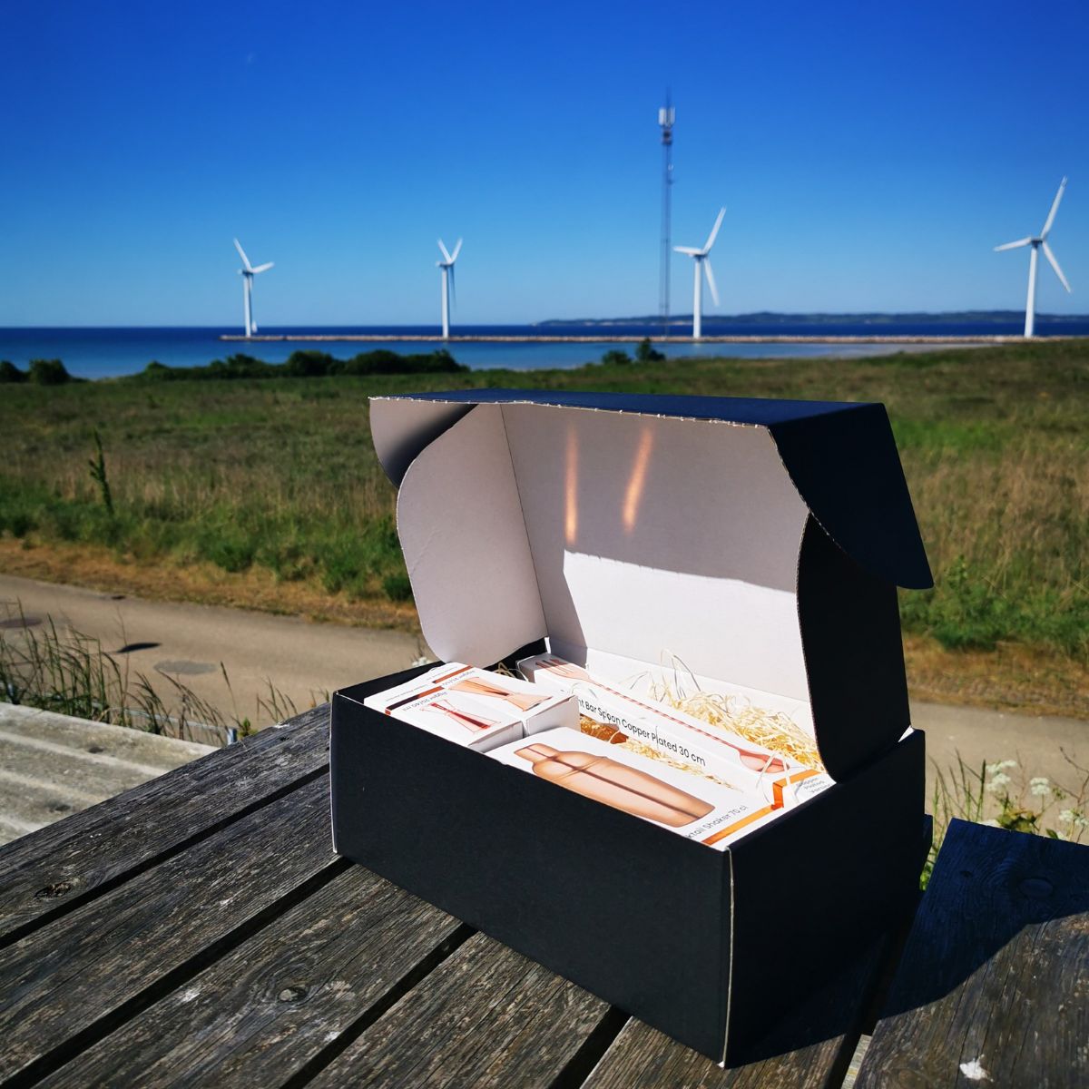 Barsæt 3delt Shaker kobber 4 dele Bar0917