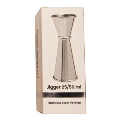 Nordicbar Jigger ve tvaru V 25/50 ml ocel