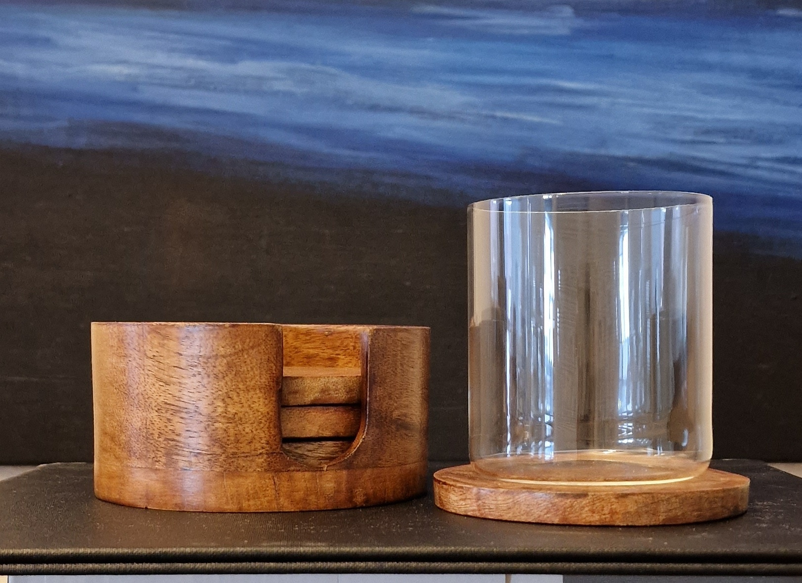 Podtácek ze dřeva s držákem - Obrázek 2