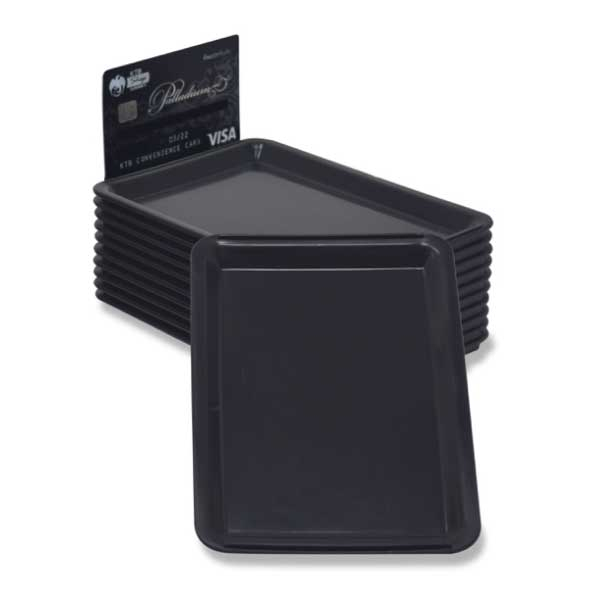 Černý plastový podnos na účtenky