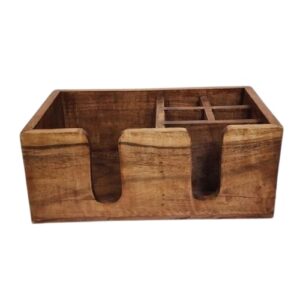 Barový organizér z tmavého dřeva