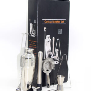 Ocelová barmanská sada na koktejly – 8 dílů